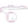 Manual Retractable Awning Yellow Grey and White 5 X 3 M