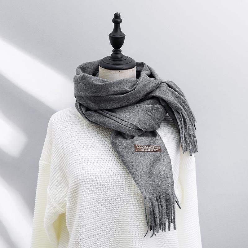 Autumn and winter cashmere scarf women's winter, annual meeting solid color imitation cashmere scarf, Dongdaemun scarf scarf shawl