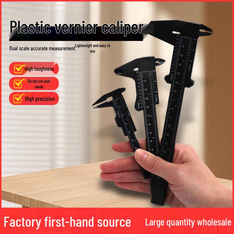 Mini Plastic Wenge-Walnut Bracelet Measuring Caliper for Students