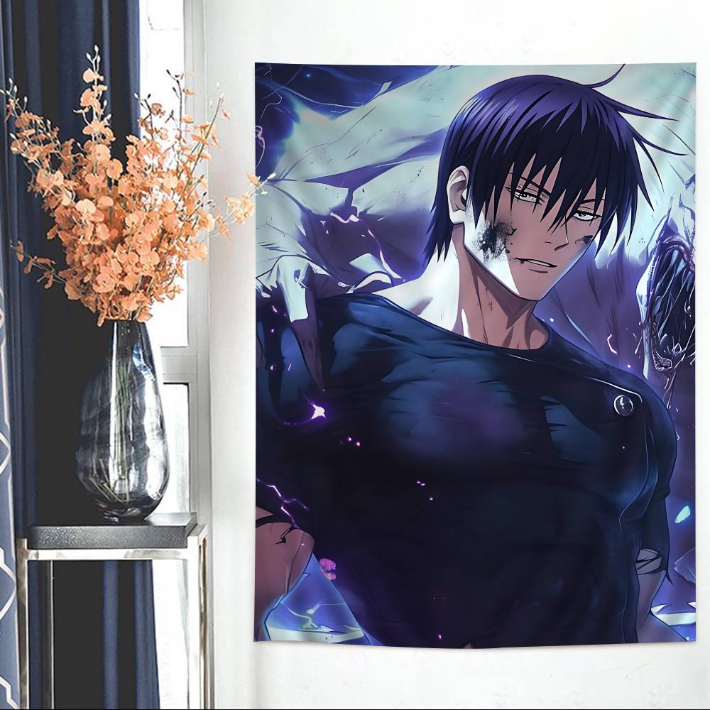 Jujutsu Kaisen Fushiguro Anime Printed Large Wall Tapestry Art Science Fiction Room Home Decor Decor Blanket