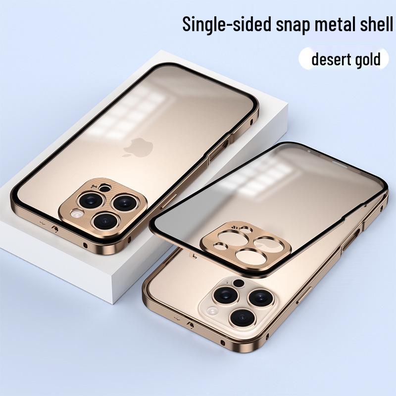 iPhone 16 Pro Max Metallrahmen Hülle mit Linsenschutz