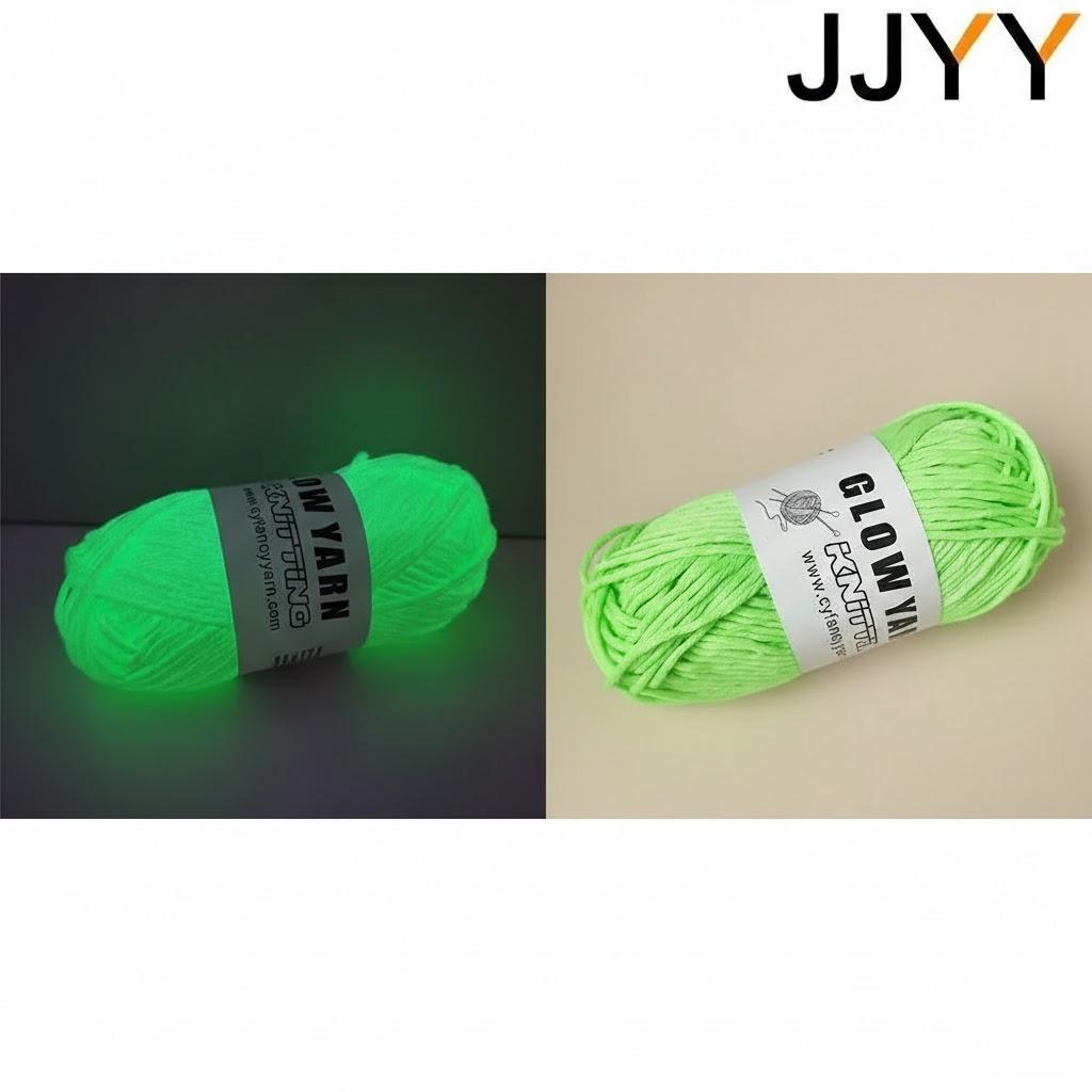 Polyester Glow in the Dark Knitting Yarn 50M 2mm Soft AntiFade DIY Crochet Scarves Hats Shawls Hand Knitting