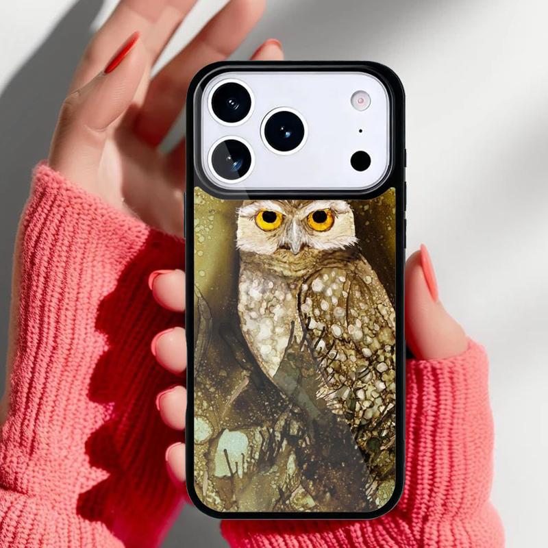 Camouflage Owl soft Phone Case for iPhone 17 16 15 14 13 Pro Max Back Cover for 12 11 Pro Coque