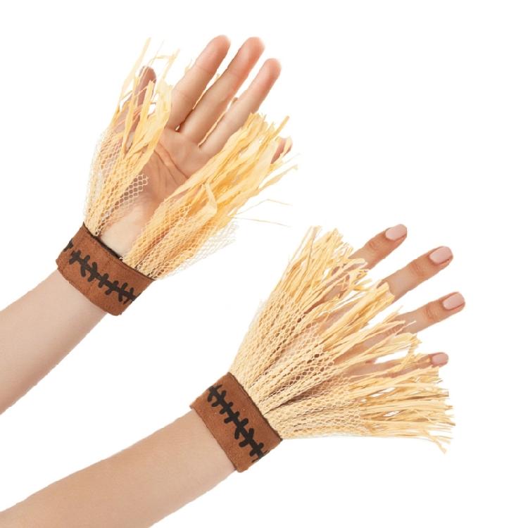 Akcesoria do Kostiumu Stracha na Wróble Zestaw Opaska Rękawiczki Na Wydarzenie Halloweenowe Szkolne Przedstawienia Aktywności Na Świeżym Powietrzu Wygodne W Noszeniu Przyjazny Materiał Design