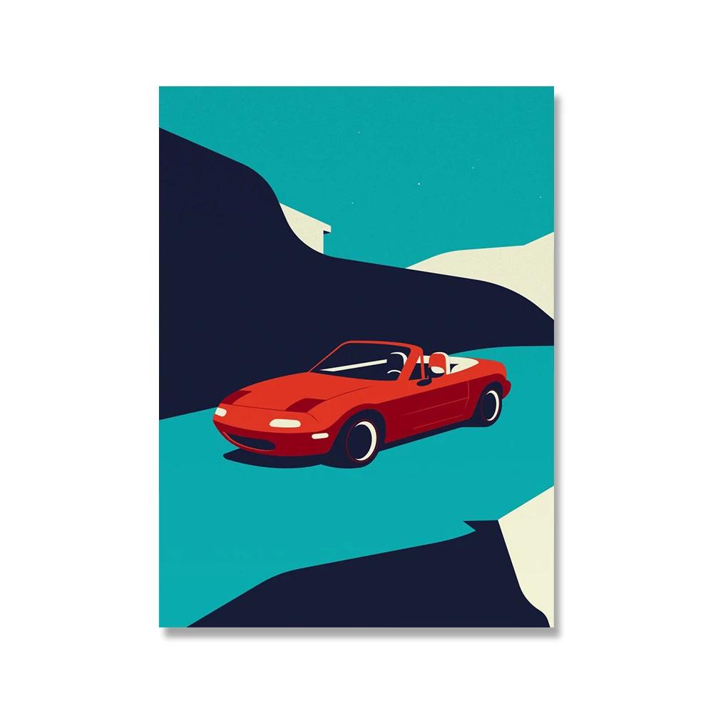 Classic 911 Cars Poster Red Yellow Green White HD Art Print Nordic Canvas Painting Modern Wall Picture Living Room Home Decor