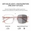 Anti-blue Color Change Glasses Women's Large Frame High Appearance Level Leptin Photochromic Myopia Glasses Finished Frame.
