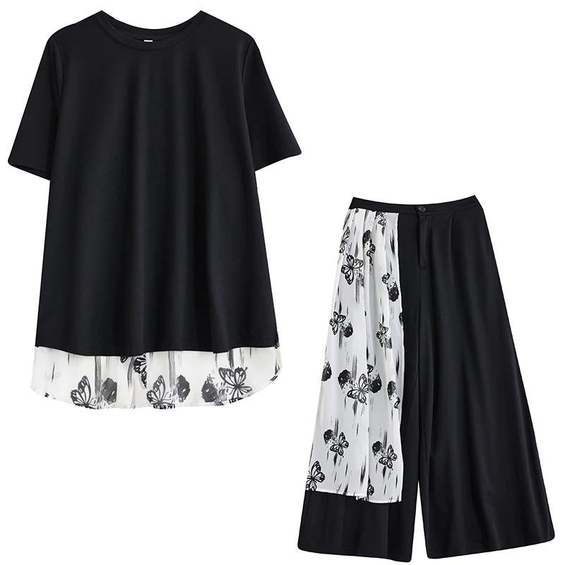 

XITAO Print Patchwork Loose Sets ZMY1268 One Size чёрный