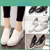 Casual Leather Shoes For Women With Waterproof Sole And Thick Heel For Spring Summer Daily Wear