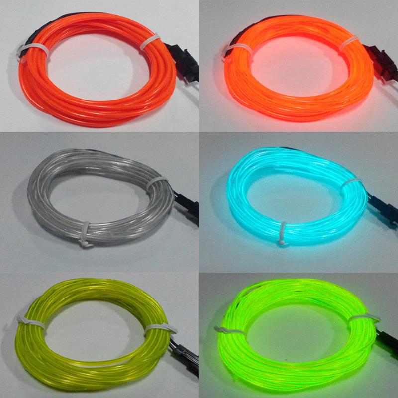 DIY 1/3/5M EL Wire Neon Light Car Interior LED Ambient Light Strip Dance Party Neon Flexible Cable Luminous Decorative Lamp