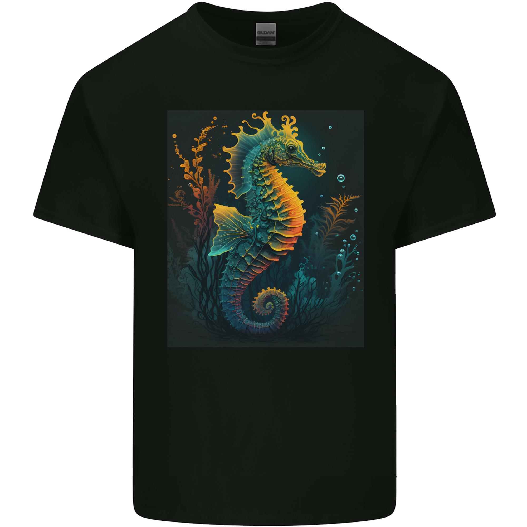 A Colourful Seahorse Unisexs Light Cotton TShirt S