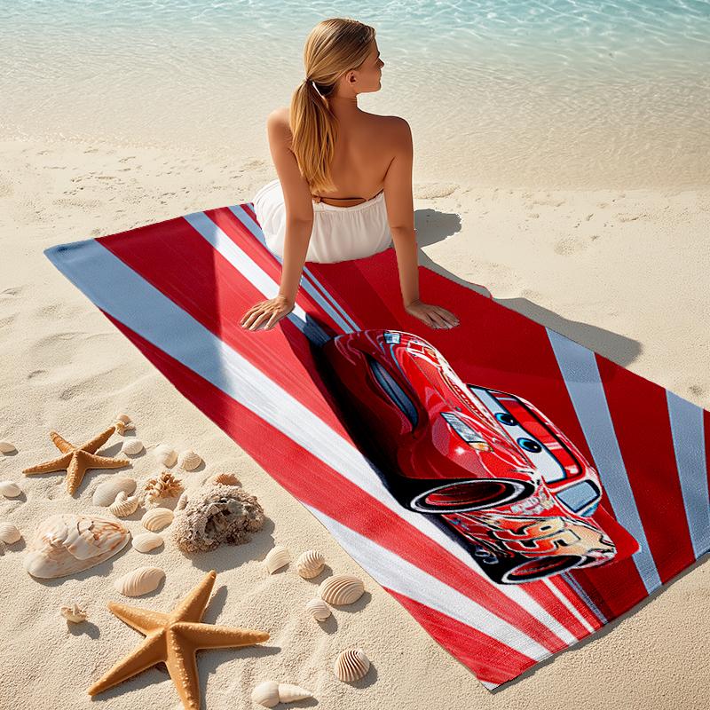 Lightning McQueen Beach Towel Outdoor Camping Beach Towel for Vacation Swim Outdoor Pool Absorbent Bath Towel