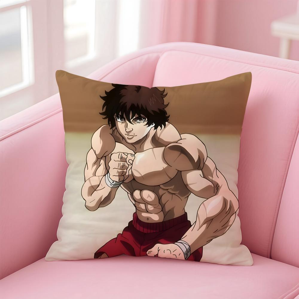 Baki the Grappler Cushion Cover Comfortable Reversible Pillow Cover Ideal for Car Sofa Bedroom & Beyond