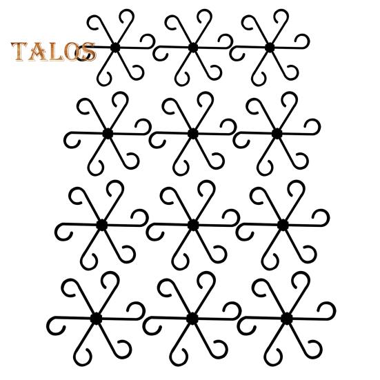 

12 шт. держателей для стеблей растений, многоразовые держатели для вьющихся растений, крючки для поддержки стеблей, аксессуары для роста растений, подарок для любителей садоводства чёрный