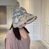 Cappello da Sole in Rete Traspirante con Parte Superiore Semi-vuota, Ampia Visiera, Protezione Completa del Viso, Cappello con Stampa Retro, Pieghevole, Portatile, Cappello Sportivo