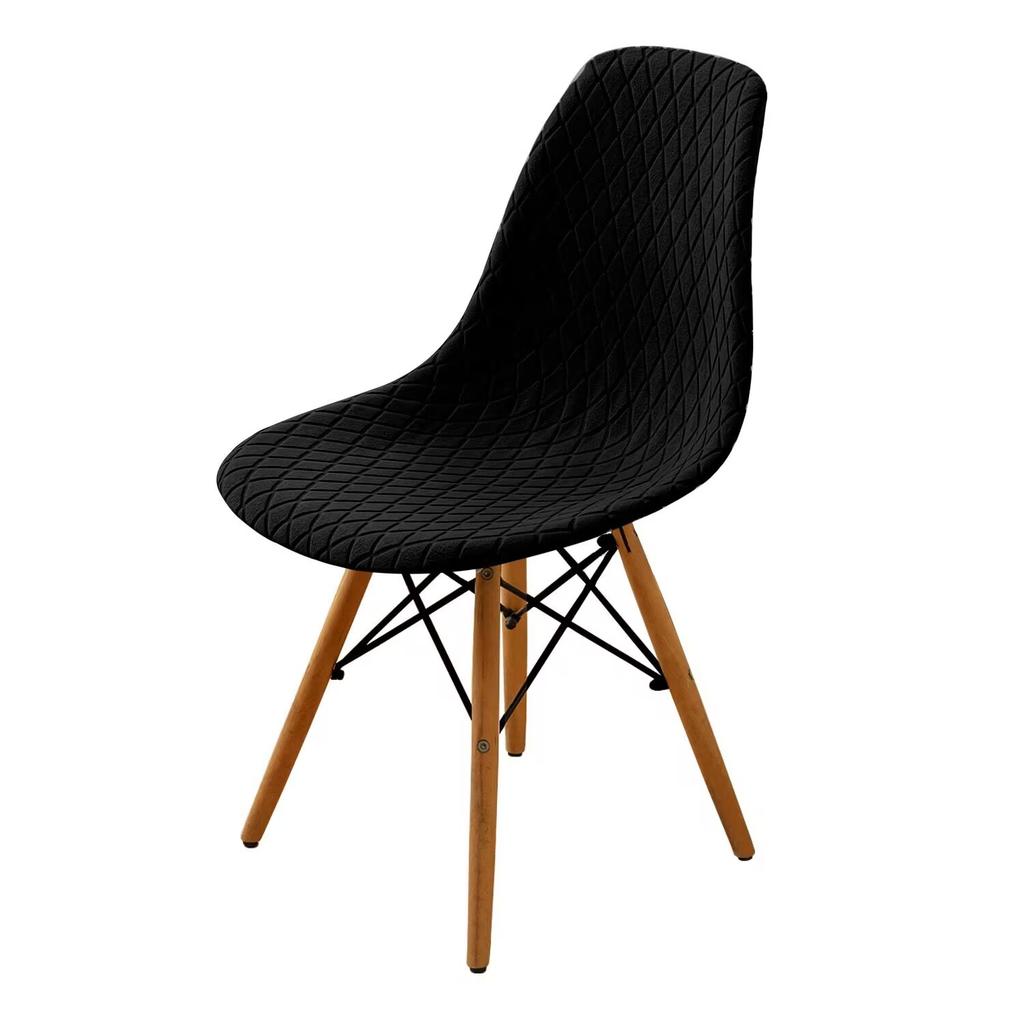 1 PC Jacquard Shell Chair Cover Short Back Stretch Dining Chair Cover Adjustable Dining Room Seat Cover For Bar Party Home Decor