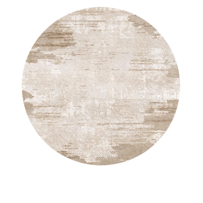 Cream Style Bedroom Decor Round Carpet Light Luxury Carpets for Living Room Anti-slip Lounge Plush Floor Mat Home Thick Soft Rug