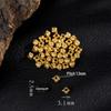 Argent Sterling S925 avec Perles Espacement Plaqué Or 24K pour Bijoux DIY