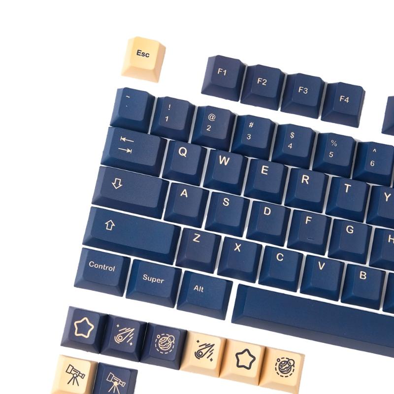 132Keys PBT DYE-Subbed Stargaze Keycaps for Mechanical Keyboards for Key   Profile For MX H GH60/64/68/84/