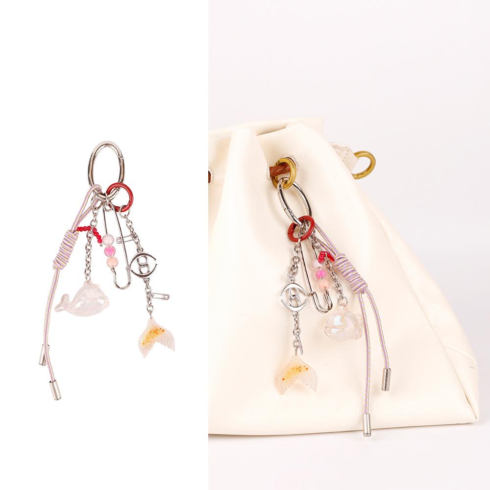 New starfish chain bag pendant fashionable ocean series ins fresh and sweet wind keychain pendant