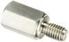 Tanax SS-1 Motorcycle Mirror Napoleon Slim Stainless Steel Adapter (1 Piece), 0.3 Inch (8 Mm) To 0.3 Inch (8 Mm)