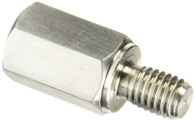 Tanax SS-1 Motorcycle Mirror Napoleon Slim Stainless Steel Adapter (1 Piece), 0.3 Inch (8 Mm) To 0.3 Inch (8 Mm)
