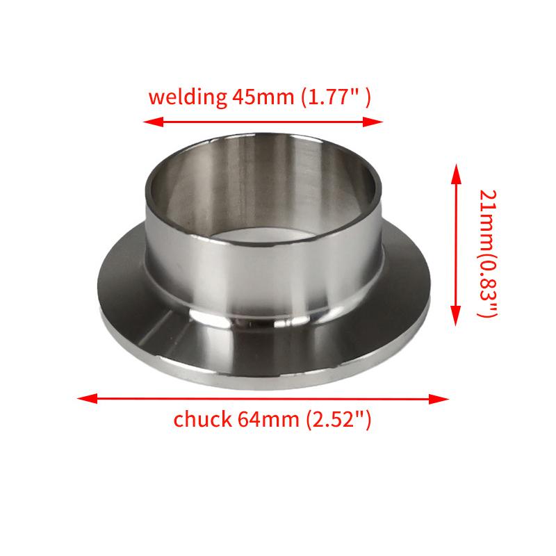 Welding Pipe Sanitary Fitting Weld Clamp Ferrule Fits Clamp Stainless Steel 304