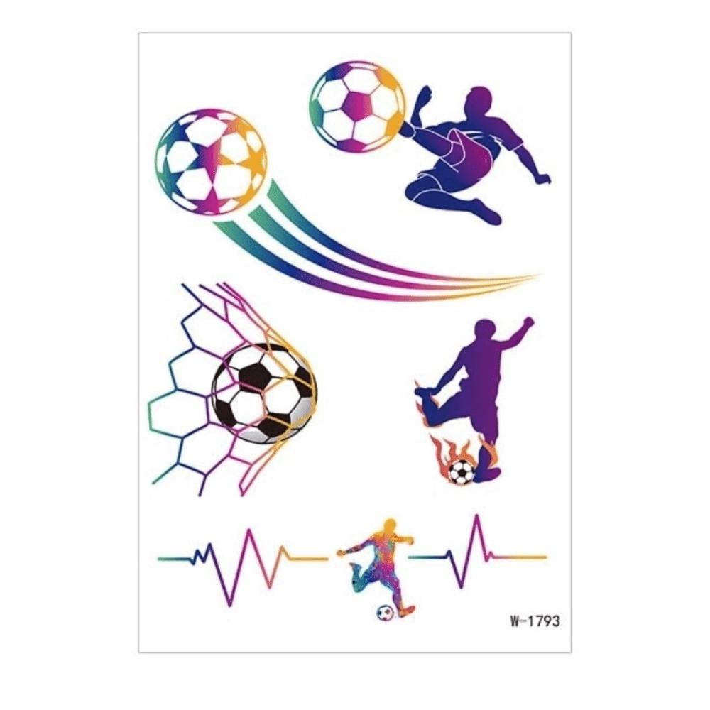 Y2k Spicy Girl Football Tattoo Stickers Featuring Fun Cartoon Ball Instant Decals Abdominal Waist