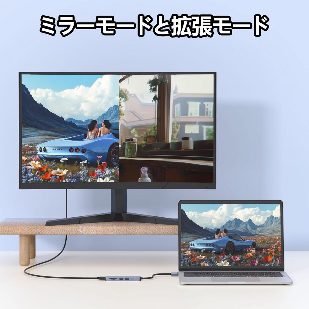 Hub with 4K HDMI Video PD 100W Fast USB Data and SD TF Card HDMI Type C Adapter for Working from No Setup Compatible with MacBook iPad Surface and