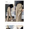 Pantaloni larghi imbottiti super spessi da donna, pantaloni casual larghi e dritti alti, autunnali e invernali