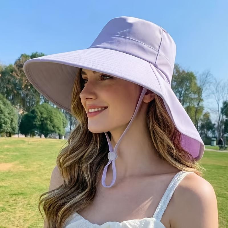 

Women s summer sun hat shawl sunshade hat outdoor fishing fisherman s hat cycling outdoor wide brim sun protection hat лавандовый