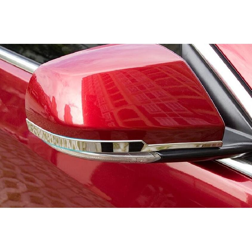 For Cadillac CT4 CT4-V Chrome Steel Rear View Mirror Anti-scratch Strip Trim 2PC