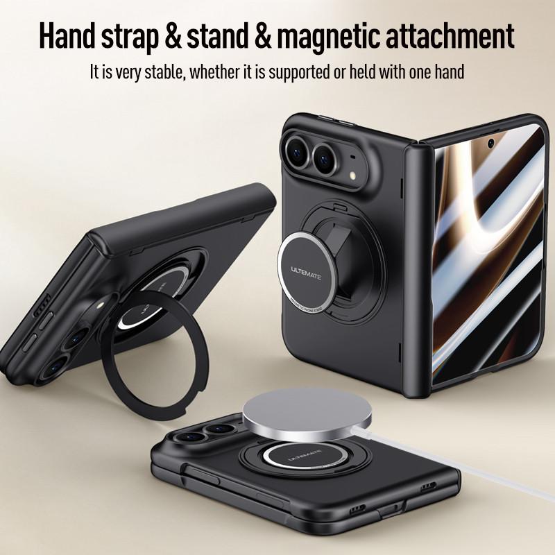 For iphone Duo 5G Case Hand Strap For Magsafe Magnetic Ring Holder Cover For iphoneDuo With Screen Glass Hinge Protection Cover