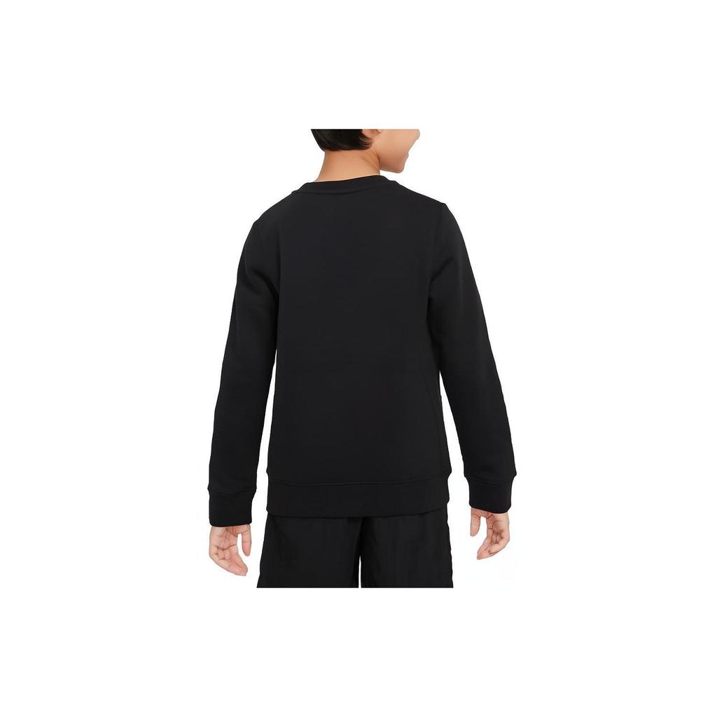 Nike Sportswear Logo Print Crewneck Sweatshirt Kids Tops Black DX5162-010