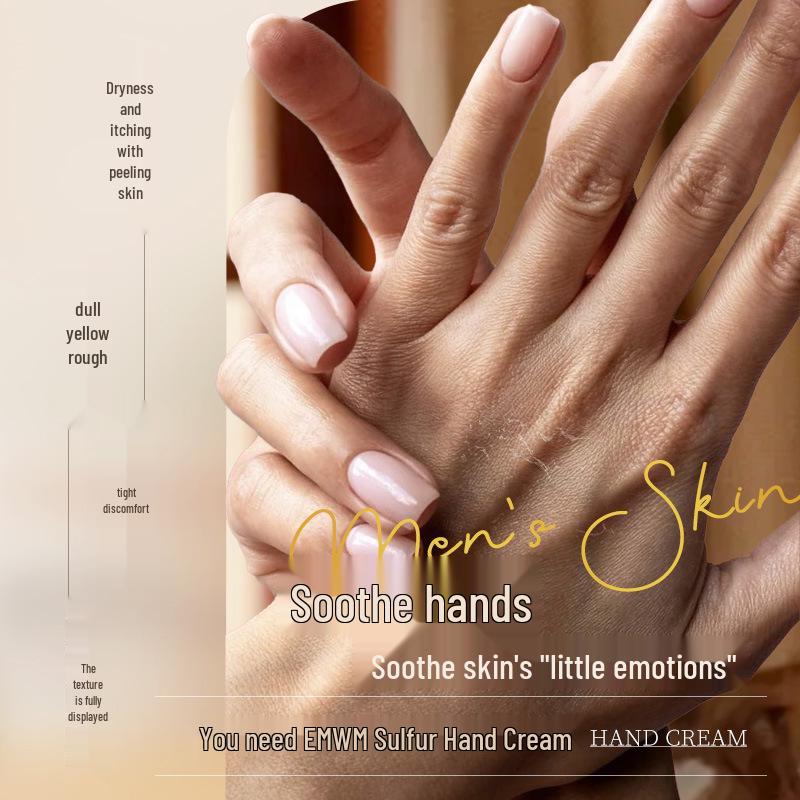 EMWM Sulfur Hand Cream 300g: Hydrating, Soothing, Nourishing, Repairing, Firming, Anti-Wrinkle Formula for Dry, Itchy Skin.