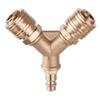 Pneumatic Air Splitter Tee for Compressor 1/4 2-Way