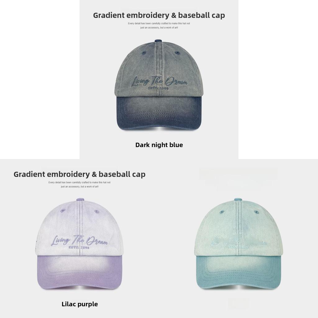 Baseball Cap With Letter Embroidery And Wide Brim For Sun Protection And Fashion