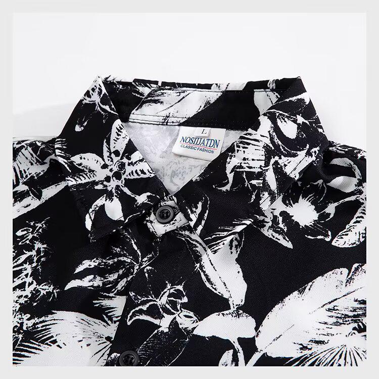 Men's Trendy Vintage Floral Hawaiian Shirt & Shorts Set - Summer Casual Loose Fit