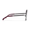 CHANEL round frame sunglasses dark silver and red red gradient lenses