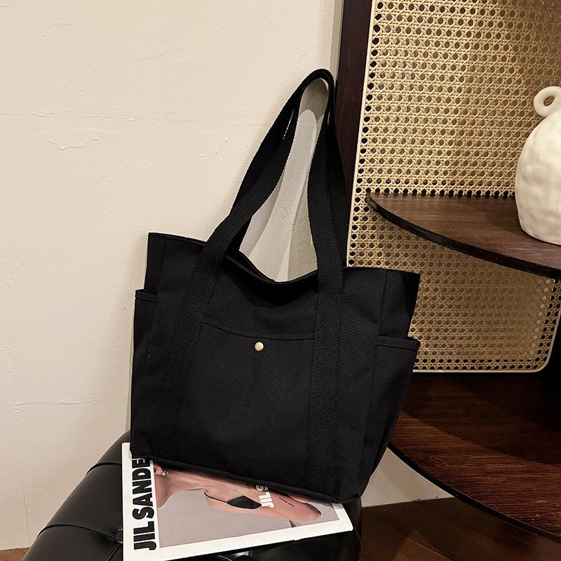 2025 Versatile Canvas Women's Shoulder Bag - Large Capacity Tote for College Students
