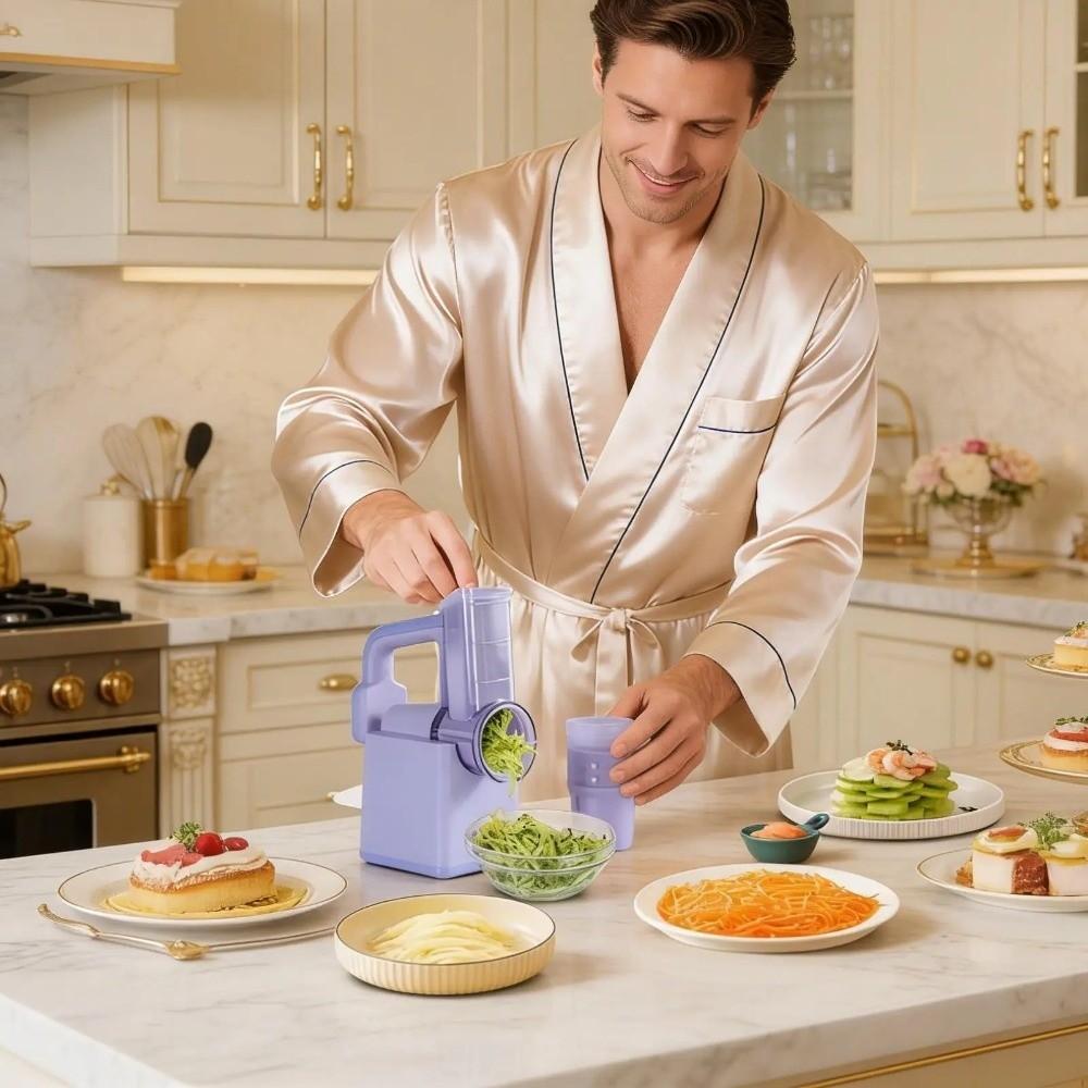 Rechargeable Electric Vegetable Slicer Handheld Electric Cheese Grater for Nut