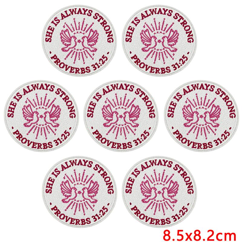 10pcs Wholesale Pink Series Cartoon Letter Slogan Patch Embroidered Patches For Clothes Jackets Hats Diy Iron On Patches Decor 