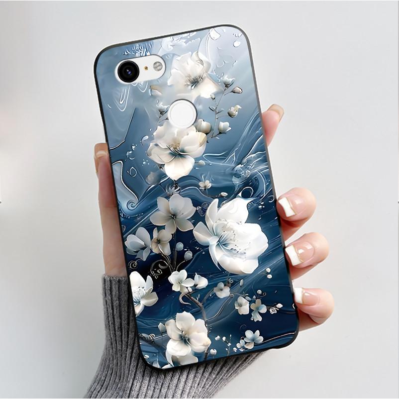 For Google Pixel 3 XL Case Black Bumper Soft TPU Silicone Cover for Pixel 3 XL Phone Cases Pixel3 3XL Butterfly Flower Capa