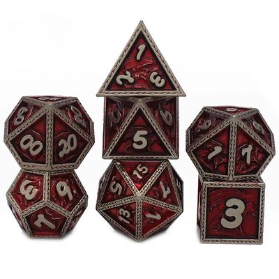 Jogo de dados poliédricos de RPG, padrão de dragão, dados D&D, RPG, novo estilo, 7 peças