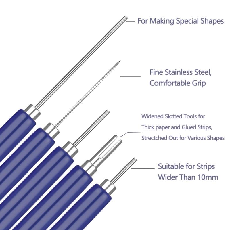 8 Pieces Paper Quiling Tools and Supplies Set Slotted Kits Rolling Curling Needle Pen Quiling Coaches & Tweezers