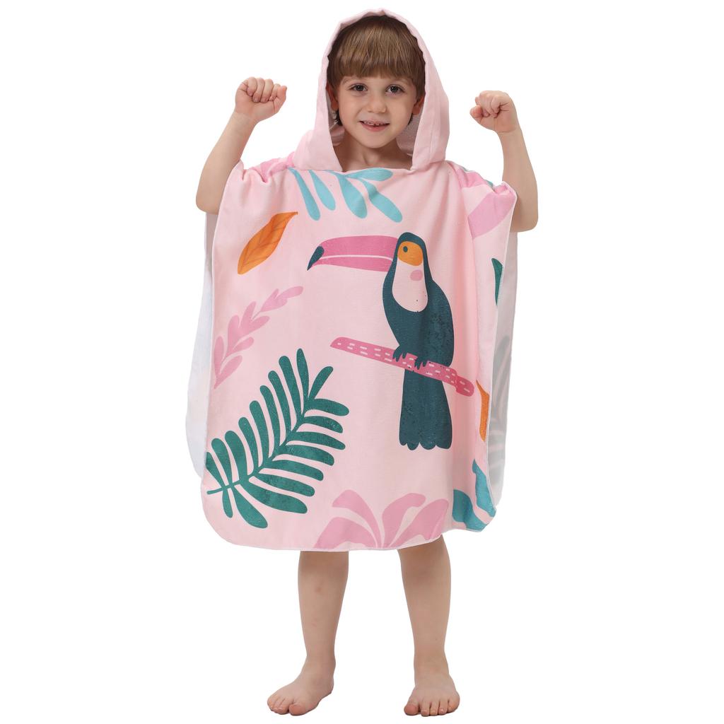 Prinzessin Dinosaurier Kinder Kapuzenbadetuch Mikrofaser Jungen Mädchen Strandtücher Meer Surfen Schnelltrocknend Surfponcho Bademantel Kind Anime