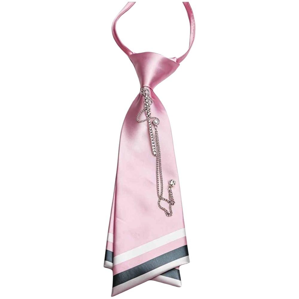 No-Sew Design Beaded Floral Tie Pearl Chain Decoration Pearl Chain Necktie  Daily Wear