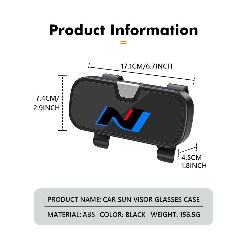 Car Sun Visor Sunglasses Case Glasses Organizers Box For Hyundai N LINE i30 i20 Sonata Accent Tucson Elantra Azera Equus HH66