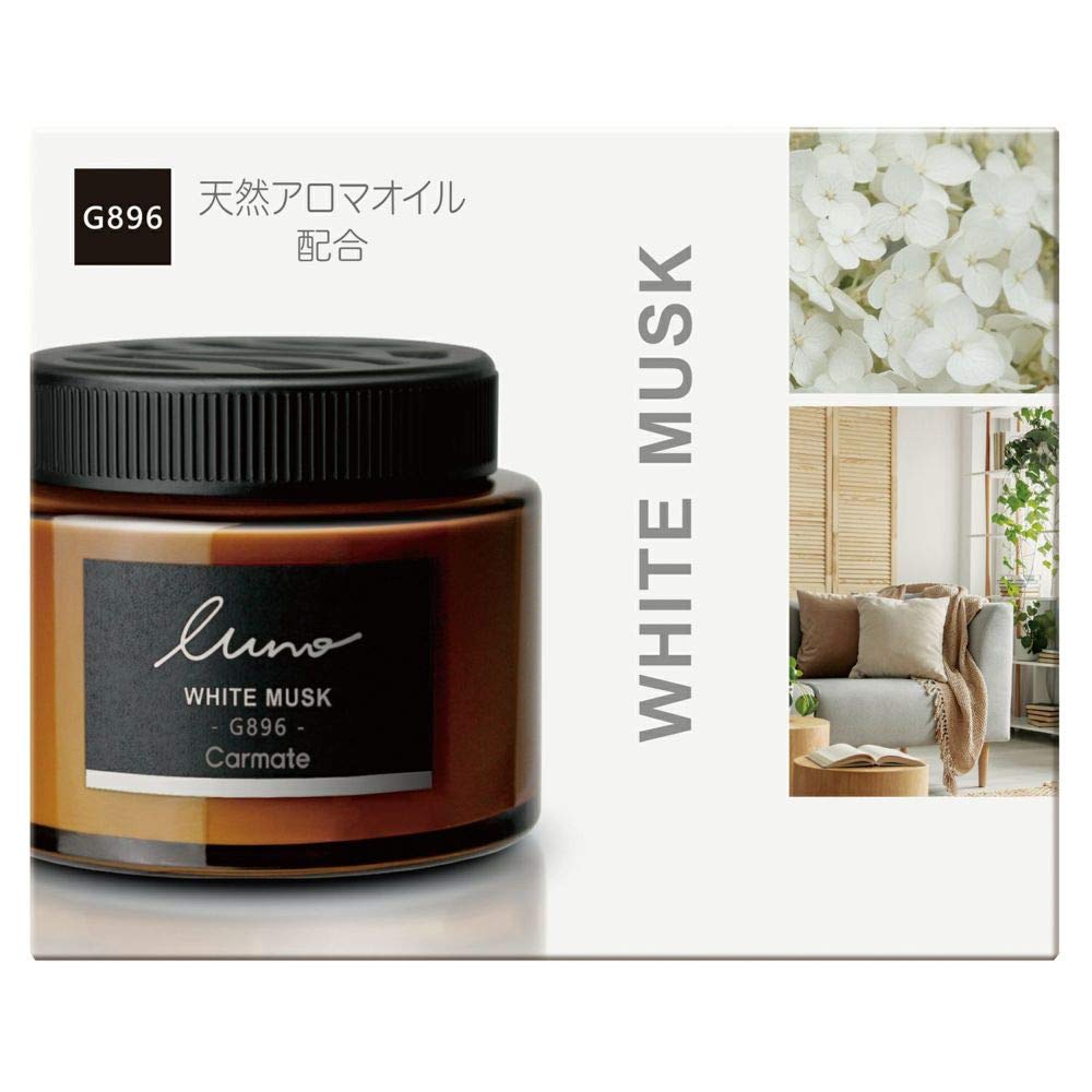 Carmate Luno G896 Car Room Deodorizing Standing Type White Musk N. Natural Formulated