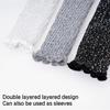 Womens Vintage Ribbed Knit Stretch Long Leg Warmer Party Dance Glitter Sequins Patchwork Solid Boot Socks Leg Cover