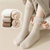 Winter Socks Wool Thermal Socks Knee-High Loop Long Stockings Uses For Casual Cold Weather Everyday Use